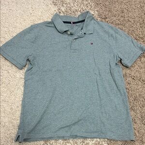 USED Tommy Hilfiger boy Gray Polo Shirt for boy L 12-14